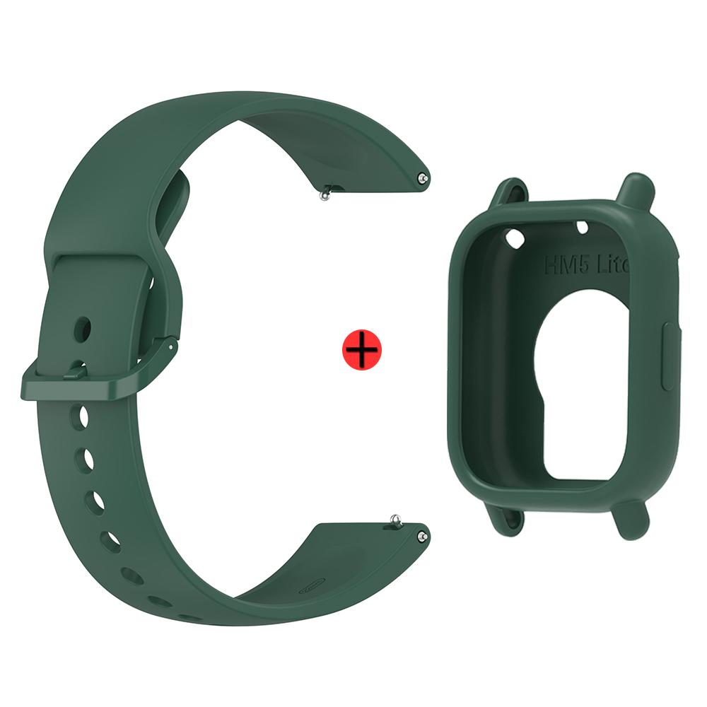 Pro Redmi Watch 5 Lite Silikonový řemínek k hodinkám + Pouzdro Sportovní pásek Spona stejné barvy Náhradní náramek pro Redmi Watch 5 Lite