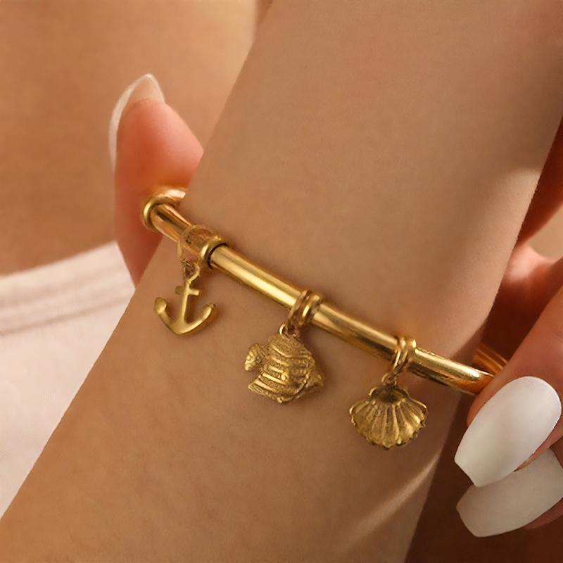 Women All Match Butterfly Love Heart Crown Bracelet Cuff
