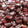 Portable Travel Mini Mahjong Set with Hand-Rubbed Tiles and Box for Home and Party Use