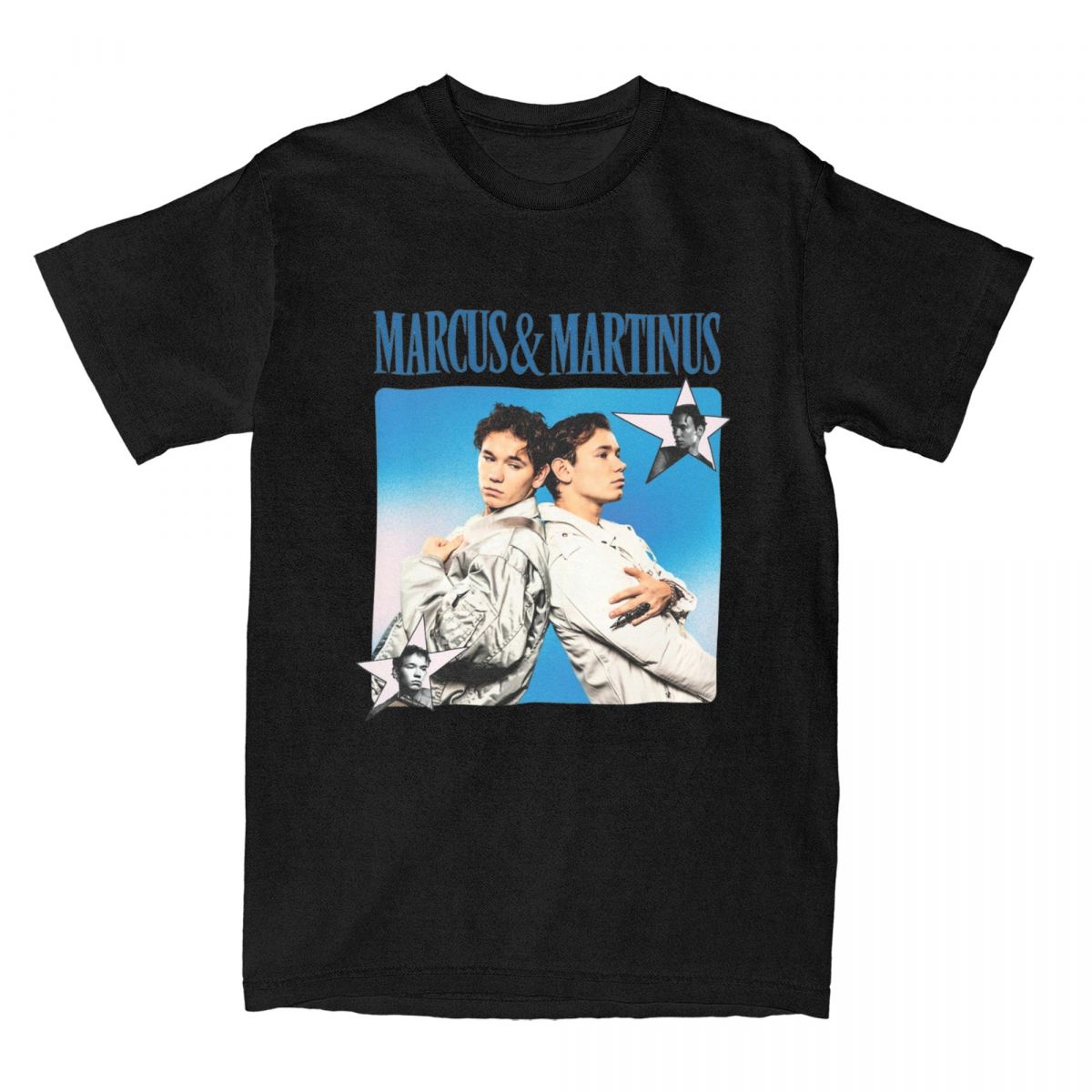 

Marcus & Martinus Незабутня пісня Євробачення 2024 Чоловічі футболки з коротким рукавом, круглий виріз 100% бавовна 2XL