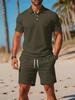 Europäisch-Amerikanisches Polo- und Shorts-Set für Herren - Lässige, vielseitige Sommerkleidung