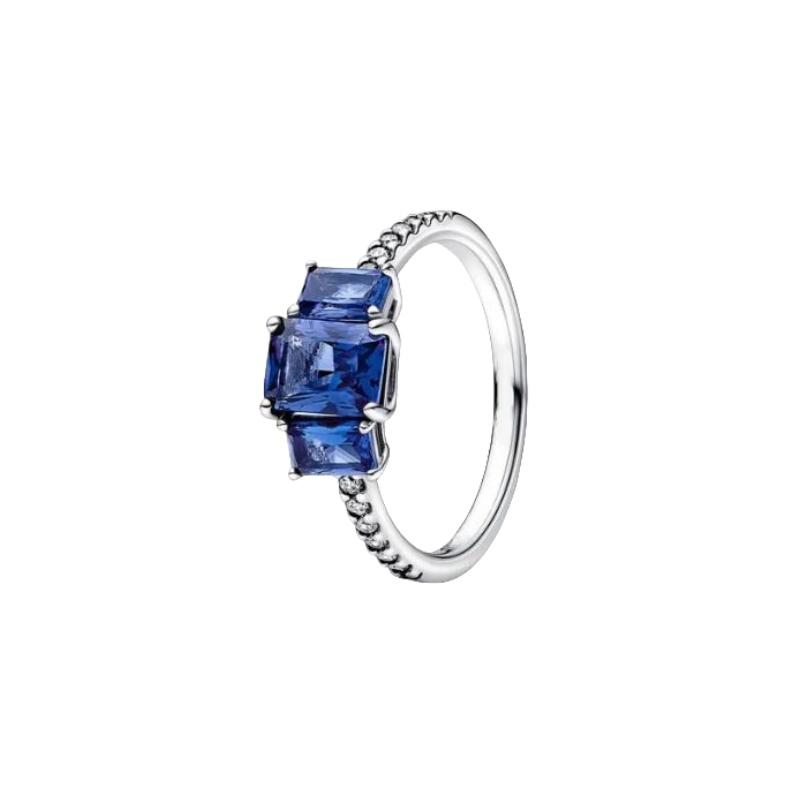 New Disney Fashion Sun Sapphire Couple Fit Pandora Birthday Gift Valentine's Day Limited Edition Ring