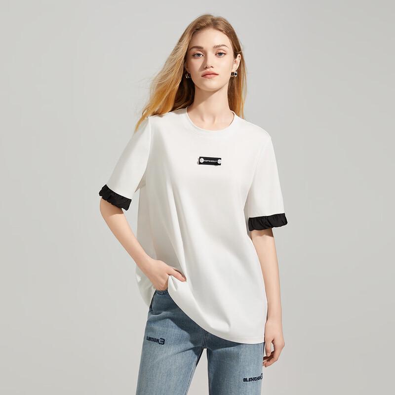 

Color Block Oversized Short Sleeve Women s T-Shirt M
