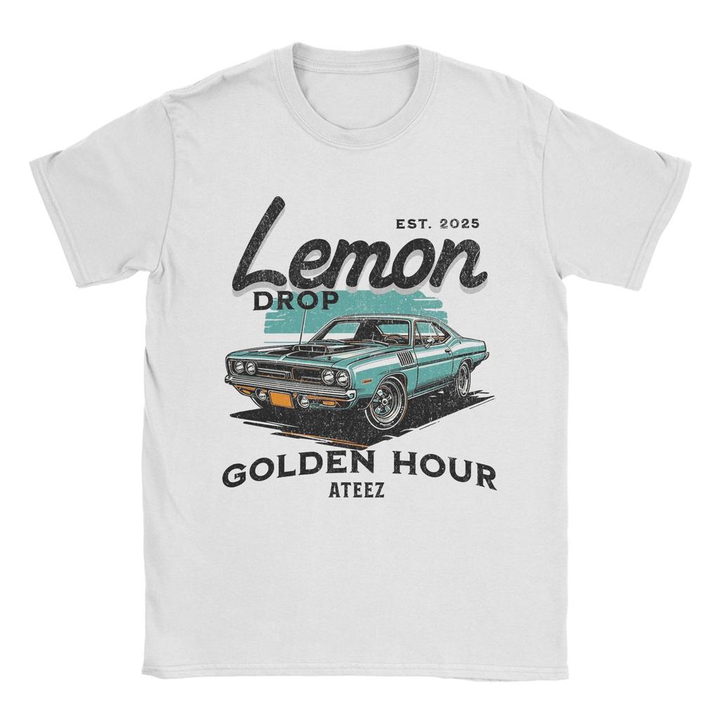 Lemon drop ATEEZ ATINY Fashion T Shirts for Men Women Golden Hour 100% Cotton Tee Shirt Clothes