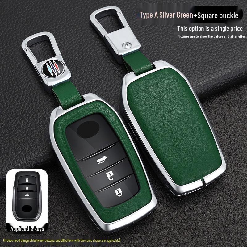 Toyota RAV4 Smart Key Zinc Alloy Leather Protective Case