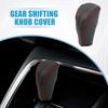 A ABSOPRO Automatic Transmission Gear Shift Knob for PU Leather Scratch Heat Style Enhancement Cover, Red, 1pc, Driving, Material, Protection,
