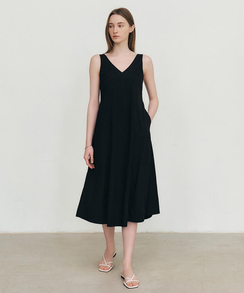 Artid Bustier Sleeveless Long Dress_Black