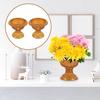 Amosfun 2Pcs Small Urn Planter Golden PVC Urn Planter Pot Stand for Wedding Anniversary Party Home Indoor Outdoor Decoration 6.49 X 6.49 X 5.90 Inch