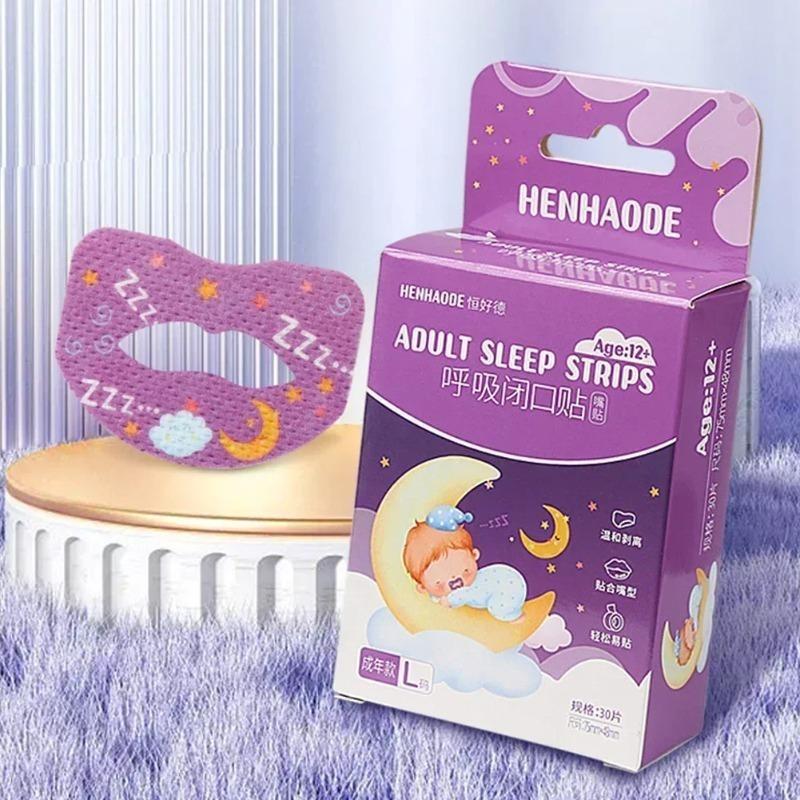 Anti-Snoring Stickers for Adults & Kids Night Sleep Mouth Correction Tape Lip Nose Breathing Improving Patch Gentle Portable Sleep Aid Strips