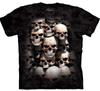 Unisex Shirt Cotton Oversize Large Size Mountain Skull Crypt Occult Gothic Rock Dark Skeleton Scary Black Shirt S-2X