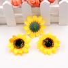 50 Pcs Artificial Flower Yellow False Sunflower 4cm 6cm 10cm Sizes For Handmade Craft Projects