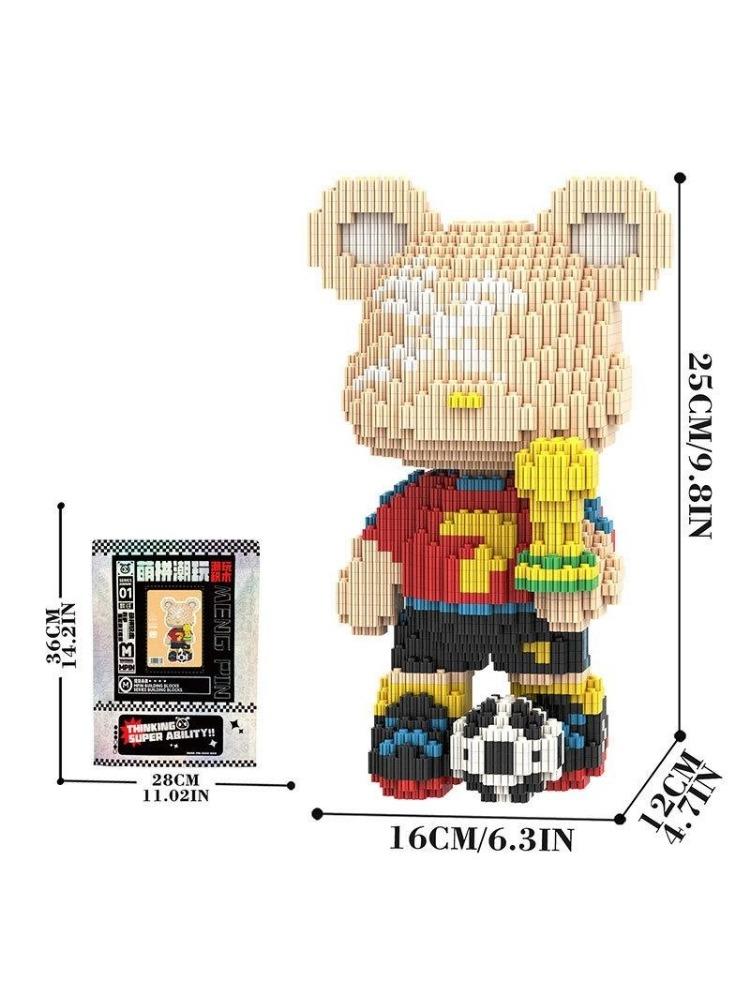 25Cm Kawaii 3D Bear Building Blocks,Assembly Toys,Ornaments, Home Decor,Building Blocks,Thinking Developing Toys,Toys For Gifts