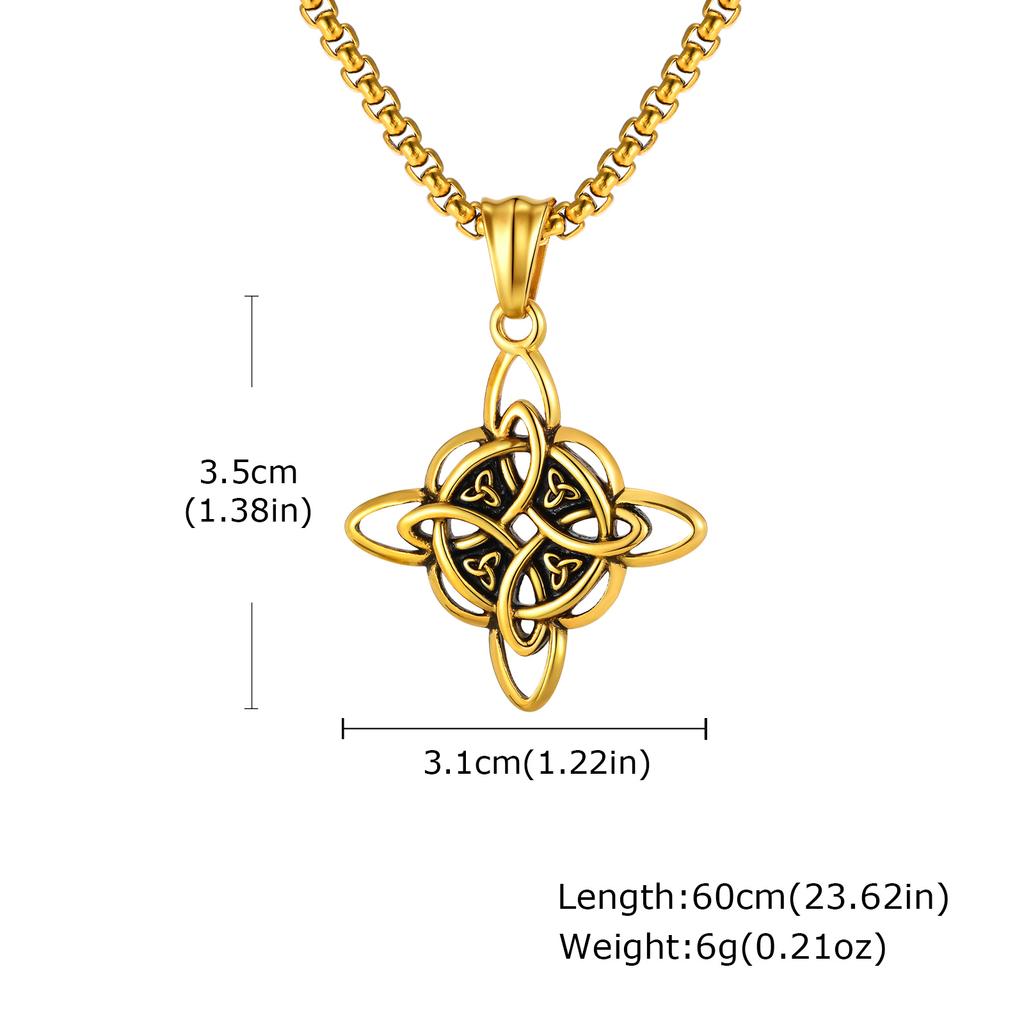 Stainless Steel Celtic Knot Necklace for Men Eternal Connection Jewelry Gift Durable Triquetra Pendant