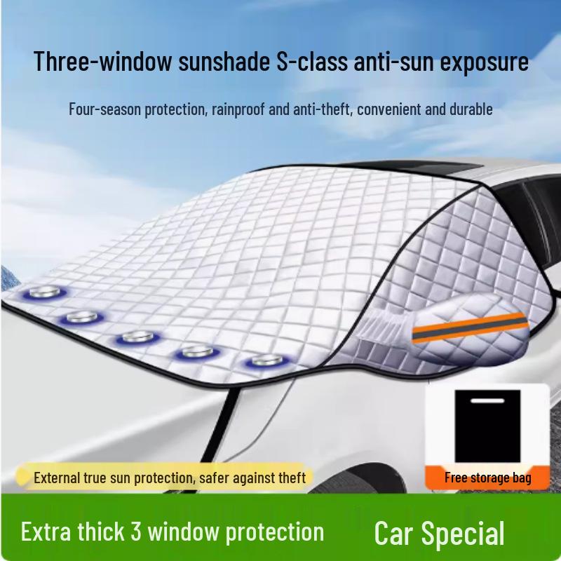 Car Windshield Snow and Sun Shade: Snowproof, Frost Protection, UV Protection