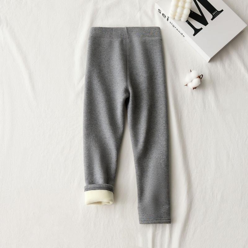 Zesílené a teplé dívčí zimní fleecové dlouhé kalhoty Dětské pohodlné měkké legíny Dětská móda Svrchní oblečení Spodní díly Oblečení