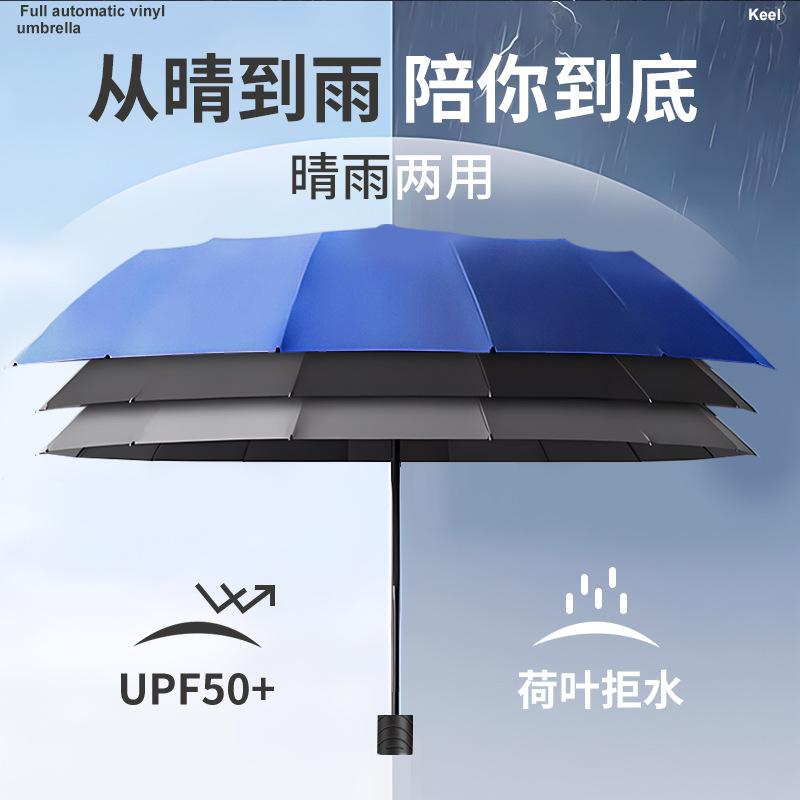 Parapluie Grand parapluie double Étudiant manuel parapluie pliant surdimensionné Crème solaire Protection UV Parapluie de soleil Féminin