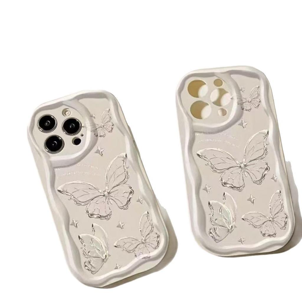 Flash line butterfly for iphone17promax mobile phone case Apple 15 Europe, America and 14 Pro Japan and Korea 13/16