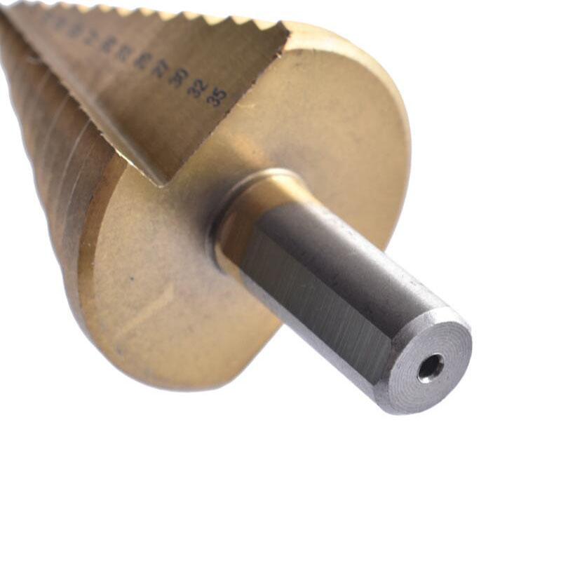 Wiertło stopniowe HSS ze stali szybkotnącej 5-35MM powlekane tytanem wiertło do drewna i metalu HSS narzędzie elektryczne frez otworowy narzędzie przemysłowe rozwiertak