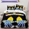 3-teiliges Bettbezug-Set (1 * Bettbezug + 2 * Kissenbezug, ohne Kern), Bananas in Pyjamas Aufdruck Weiches Ganzjahres-Bettwäscheset, Heim-Schlafzimmer-Dekoration Geschenk