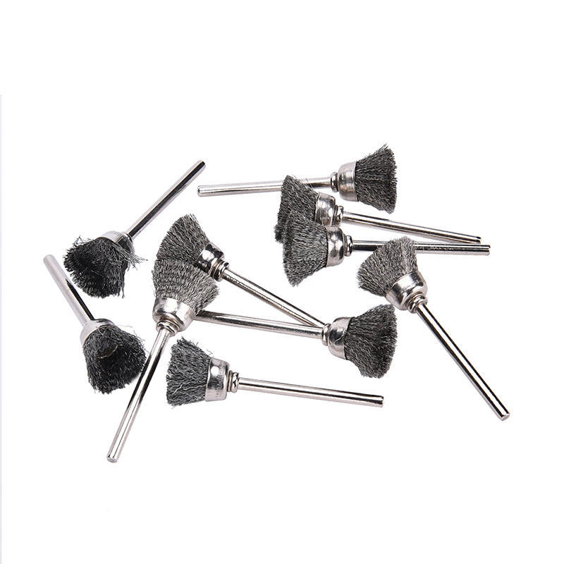 10Pcs Stainless Steel Wire Cup Mini Brush Fits Dremel Rotary Tool Accessory 13Mm