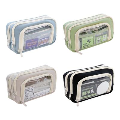 Trousse à crayons multicouche Grande capacité Sac à crayons Organiseurs de marqueurs Pochettes Pochettes pour fournitures d'art Sac cosmétique de voyage