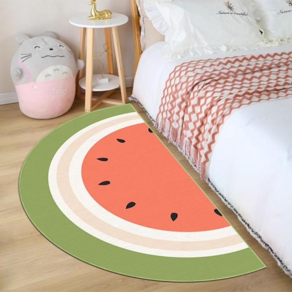 Rainbow Semi-Circular Carpet Non-Slip Noise Reduction Bedroom Bedside Rugs Entryway Door Mat Home Decoration