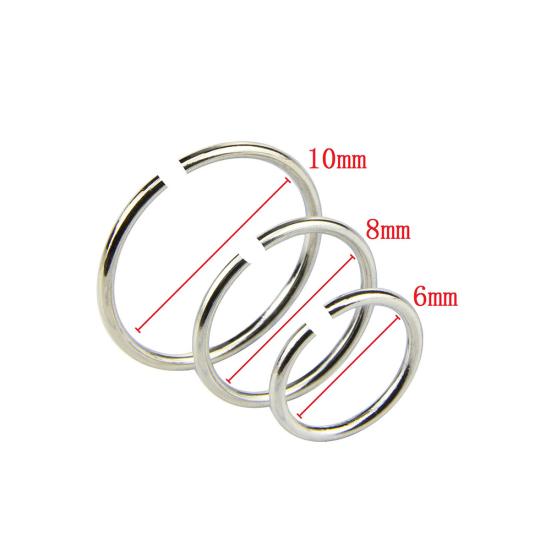 14Pcs/Set Unisex Body Piercing Jewelry Rhinestone Stainless Steel Nose Stud Ring