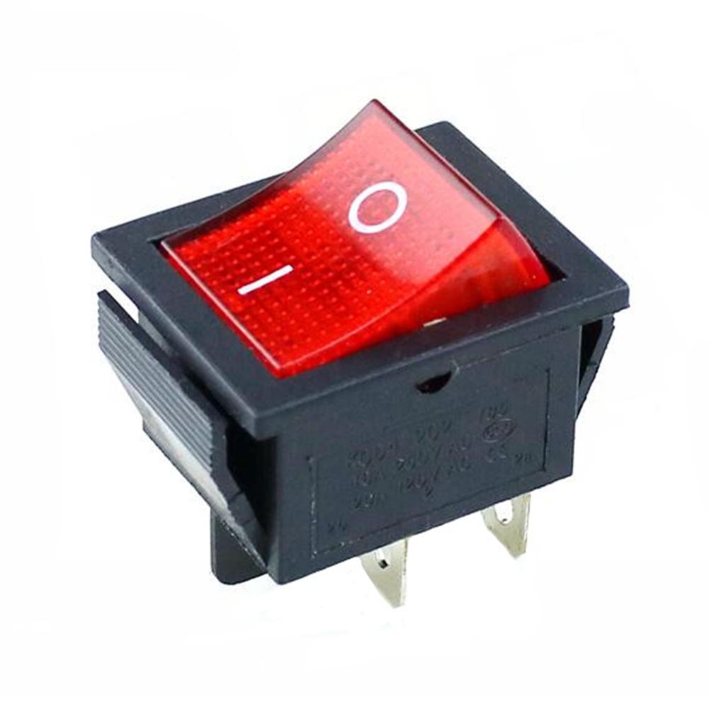 

Power Switch ON/Off 4 Pins with Light 10A AC125-250V KCD4 Small Button for Electric Kettles Refrigerators Lamp