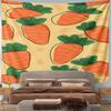 Playful Orange Carrot Pattern Design Pattern Wall Hanging Tapestry Decorative Tapestry Home Decor for Bedroom and Living Room