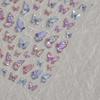 Shiny Jelly Butterfly Charming Golden Gradient Bowknot 5D Self Adhesive Nail Art Sticker Flower Petal Rhinestone Manicure Decals