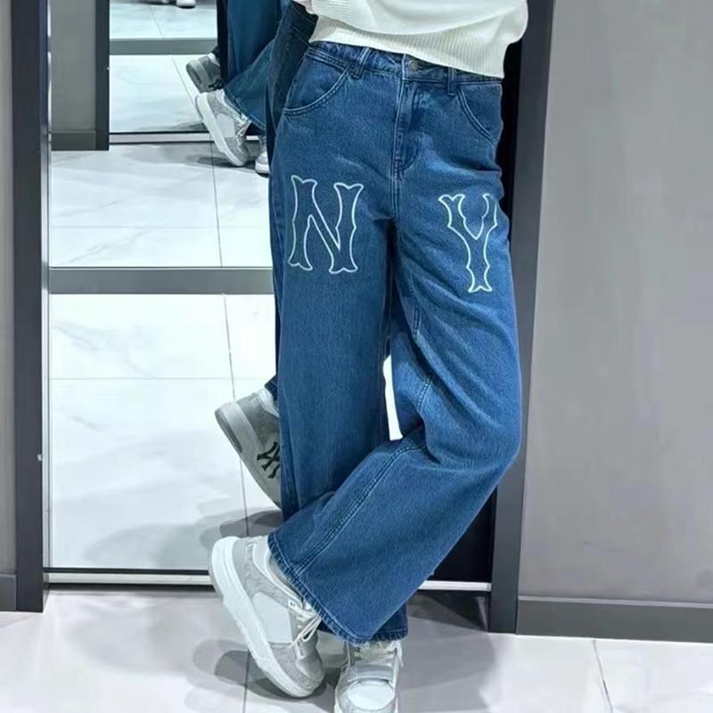 New MLB Denim Coopers Mega Jeans Women's Indigo 3FDPB0544-50INS