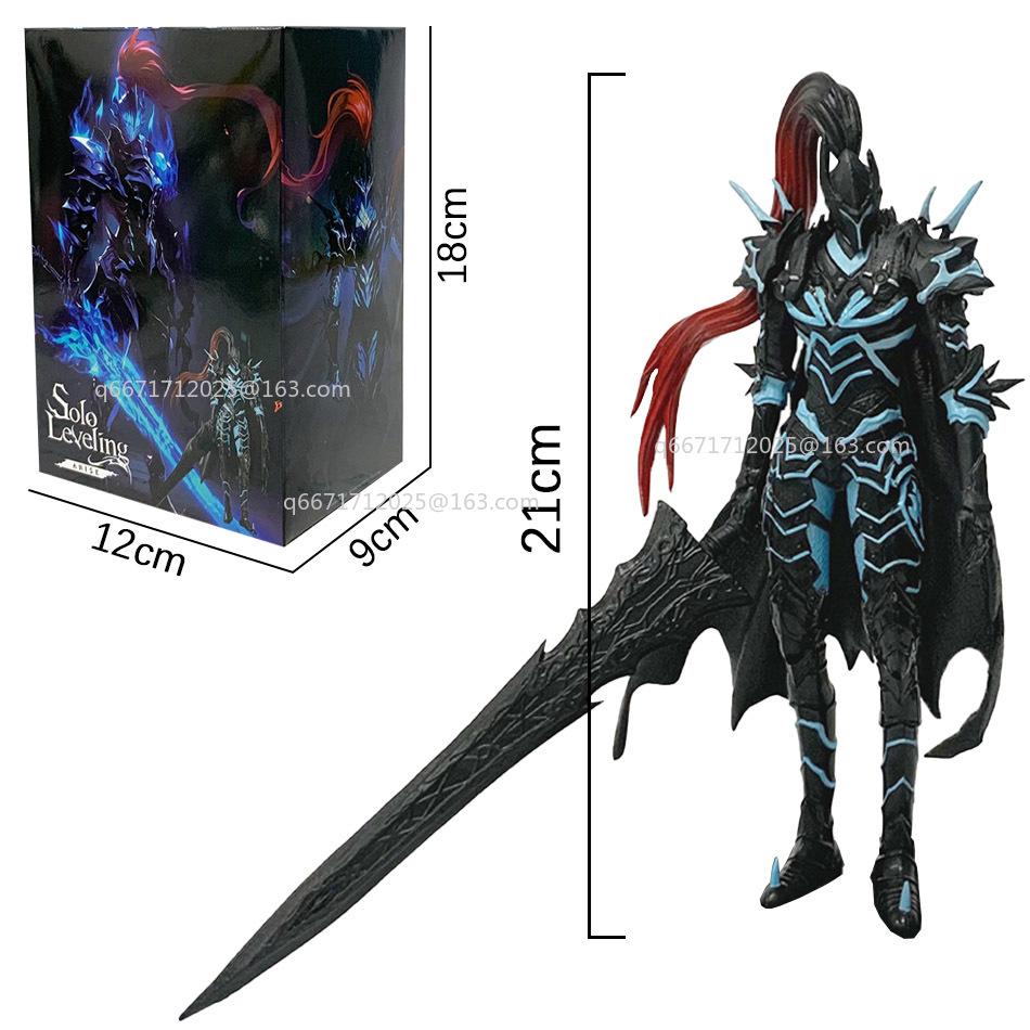 20-21CM Figurki Solo Czerwony Rycerz Yggdrasil Figurka Statua w Pozycji Stojącej Lgris Sung Jinwoo Figurka Akcji Model Zabawki Prezenty