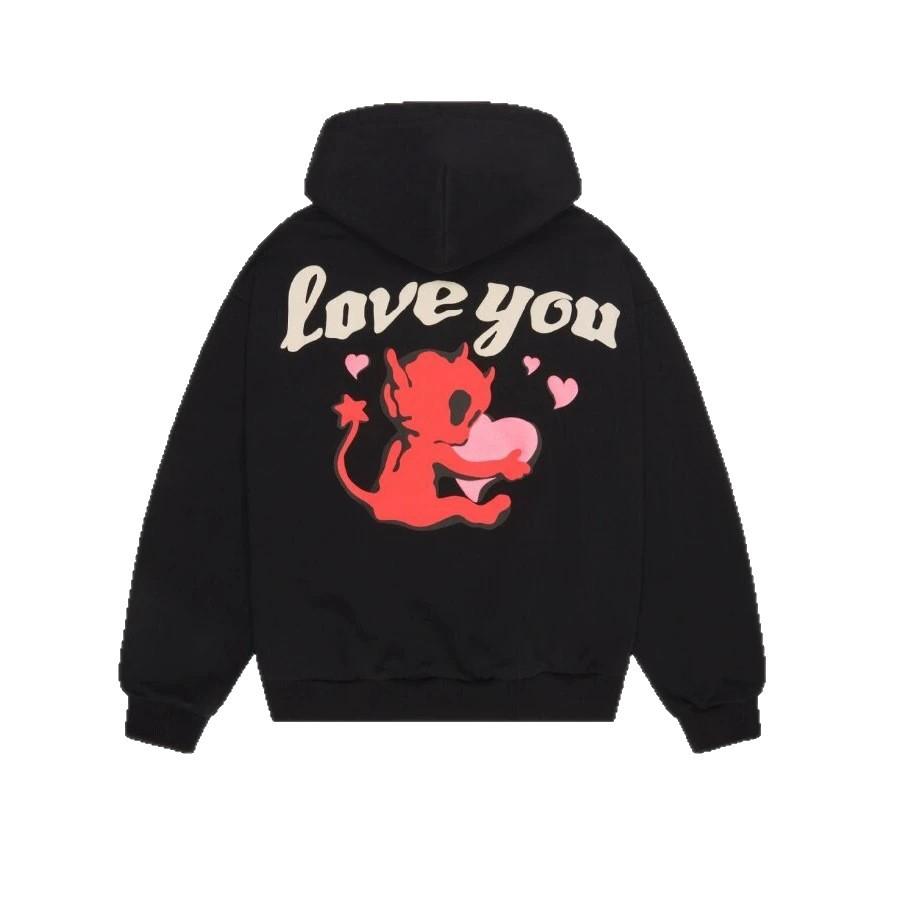Trendy brand pullover printed long-sleeved hoodie sweater jacket loose Y2K