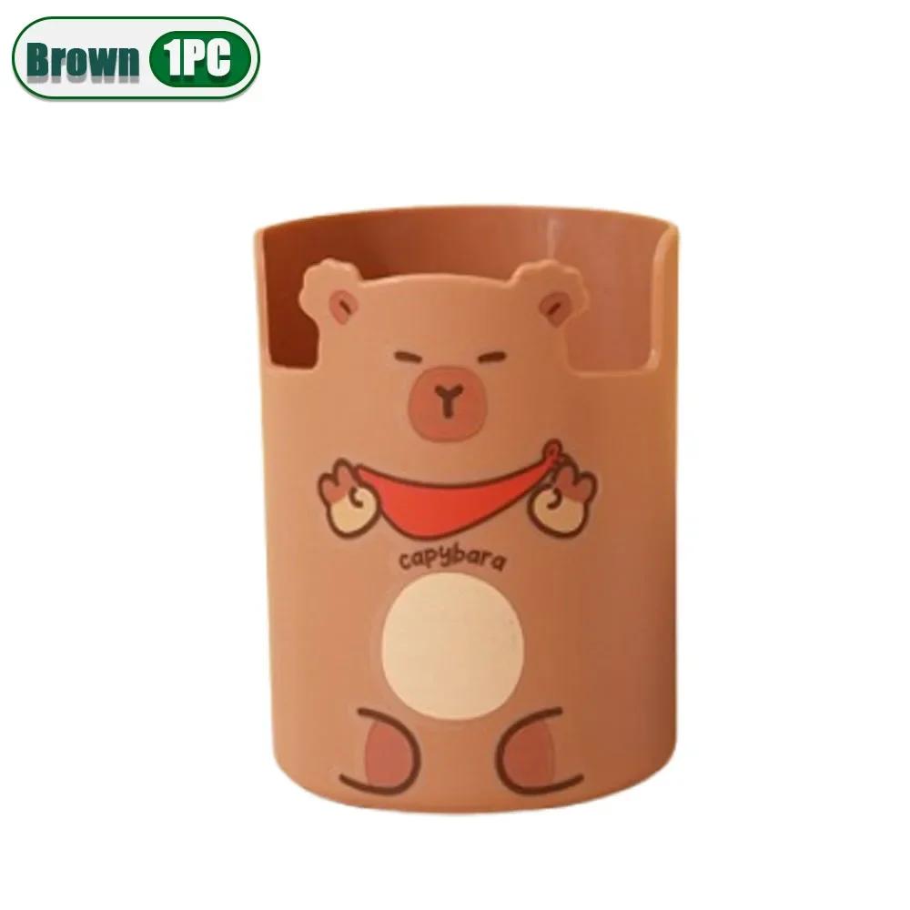 

1-10PCS Capybara Desk Organizer Storage Bucket Cute Cutlery Stationery Rack Office Home Desktop Storage Decoration Supplies