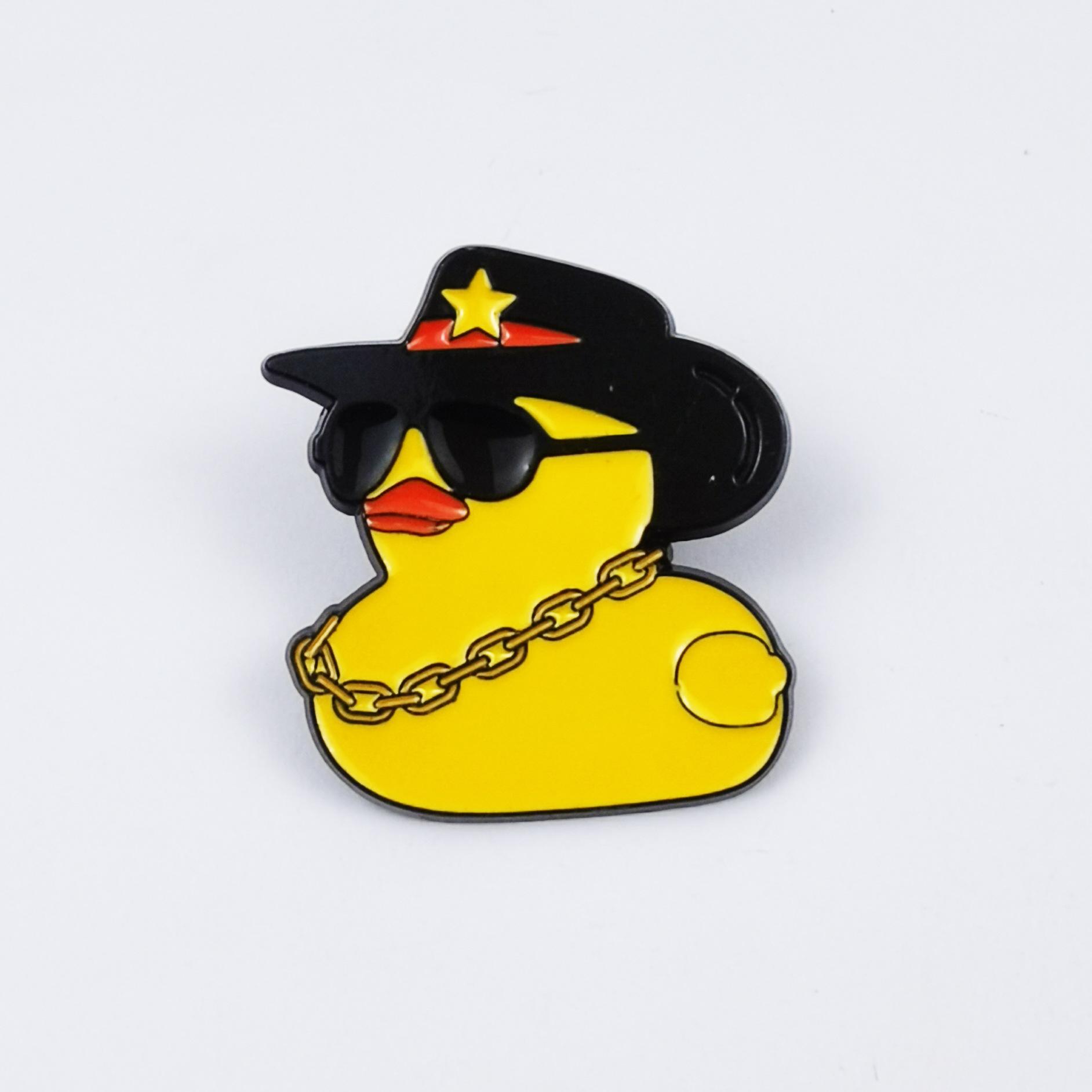 Adorable Yellow Duck Brooch – Cute Cartoon Badge for Kids Backpacks