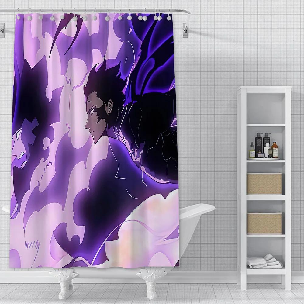 Intense Anime Character Bath Curtain -High-Quality Waterproof And Mildew-Proof Bathroom Decor For A Dramatic,Comic-Inspired Home