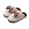 New winter women's wool roll butterfly cotton slippers warm indoor home non-slip fluffy slippers
