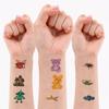 54pcs Temporary Tattoo Cartoon Ice Cream Cones Sports Car Teddy Bears For Arms Girls Boys