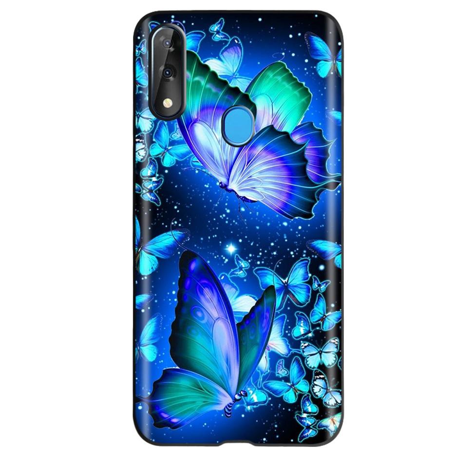Etui do ZTE Blade V10 Modny Wzór Kwiatowy Serce Etui na Telefon do ZTE Blade V10 Vita V 10 Czarne Silikonowe Miękkie TPU Zderzak