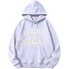Unisex Printed Hooded Sweatshirt Long Sleeve Pullover Casual Top for Men and Women
