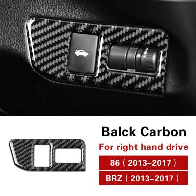 For Subaru BRZ/Toyota GR86 2013-2020 Carbon Fiber Rear Trunk Switch Button Panel Trim Stickers Car Interior Tuning Accessories