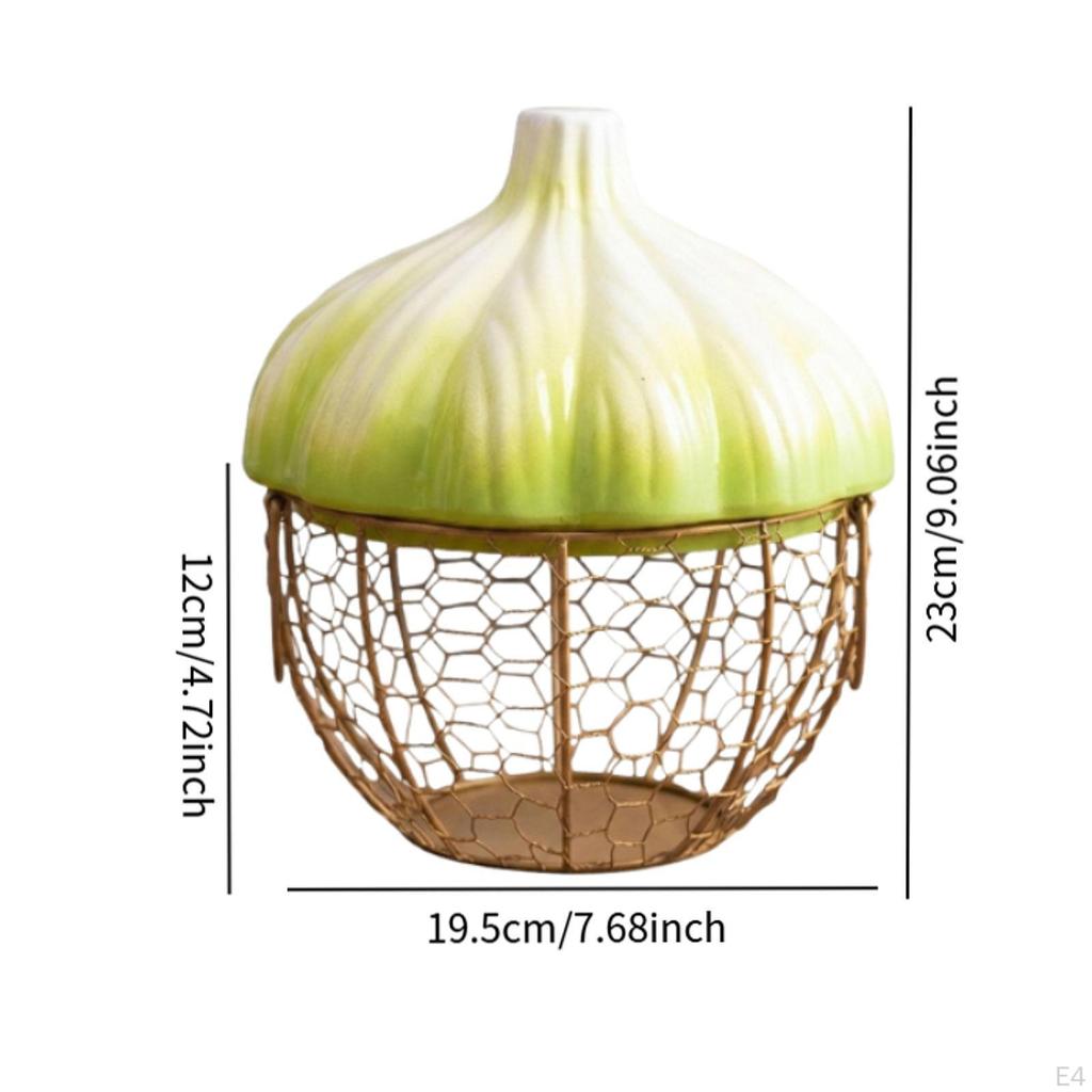 Basket for Storing Eggs, Ginger, And Other Foods. Decorative Portable with Handles.