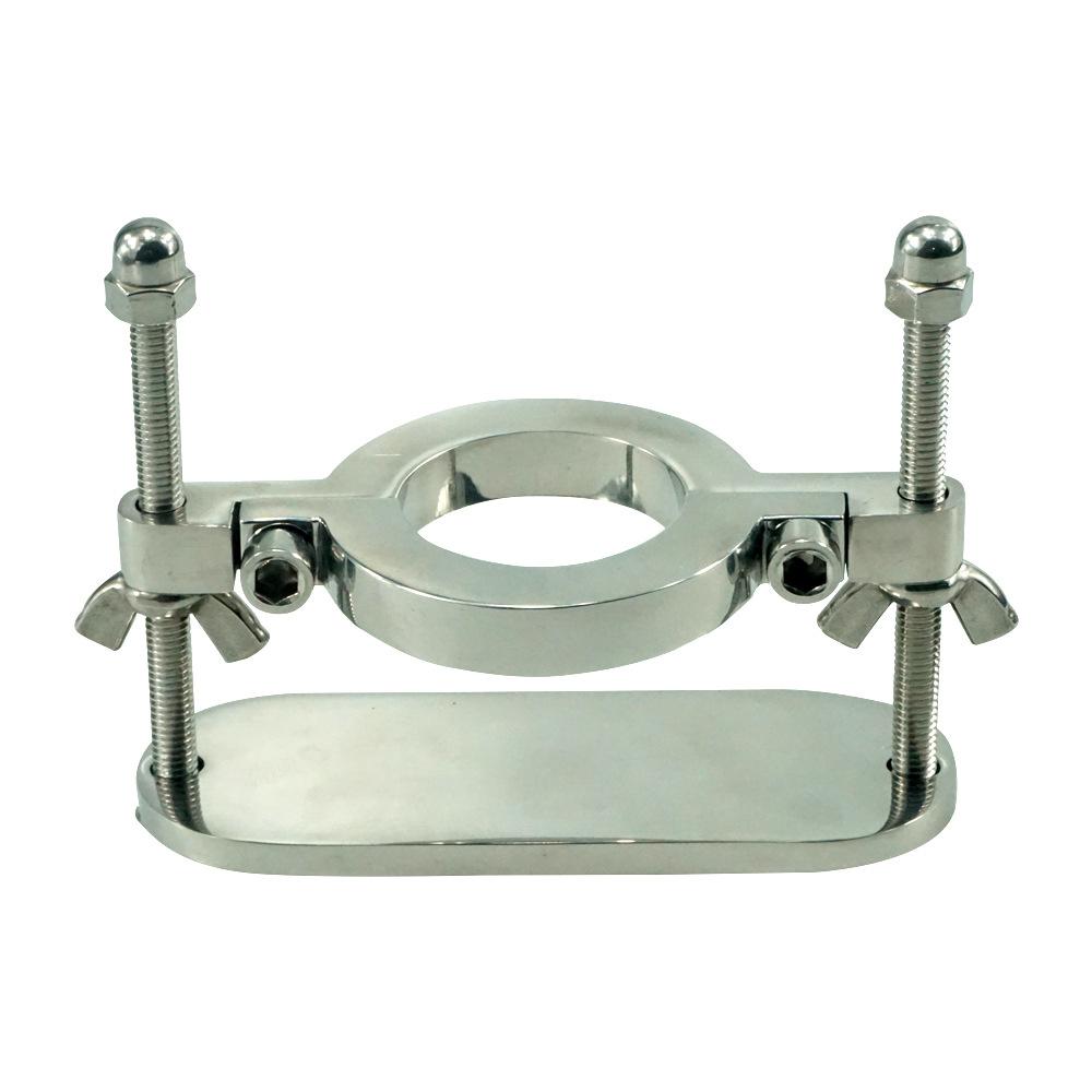 Ss022 Metal Stainless Steel Scrotum and Testes Squeezing Machine Male Fixture Stimulation Sex Toys