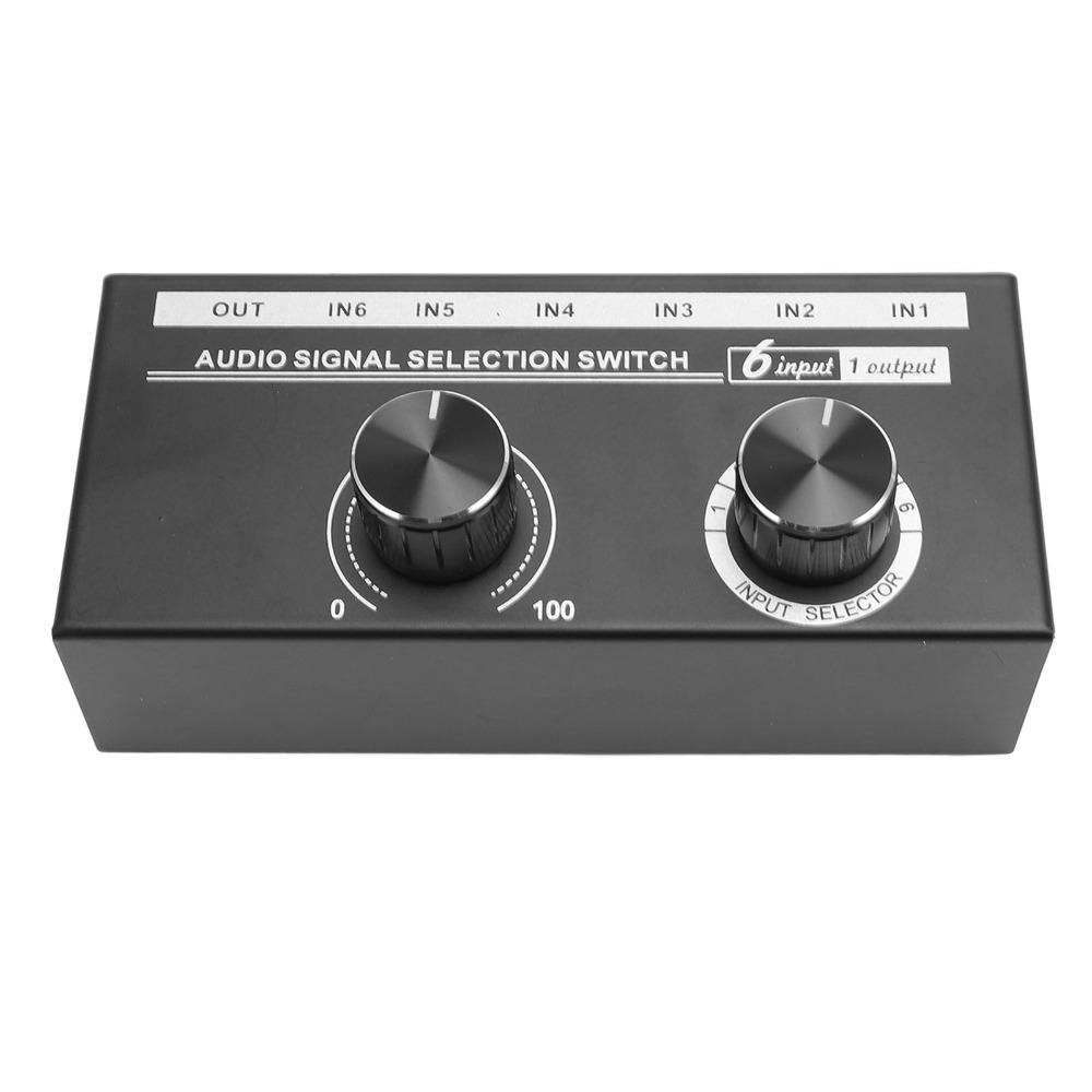 with Volume Control Knob Audio Selector Switcher Signal Selector  for Speaker Subwoofer