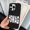 Luxury English S-SWAG Phone Case For iPhone 17 Pro 16 15 14 13 12 11 Pro Max 16e 17 Air 15 14 Plus X XR XS Max Shockproof Cover