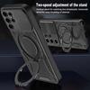 For Samsung Galaxy S25 Ultra Magnetic Case Shockproof TPU + PC Phone Back Cover with Kickstand