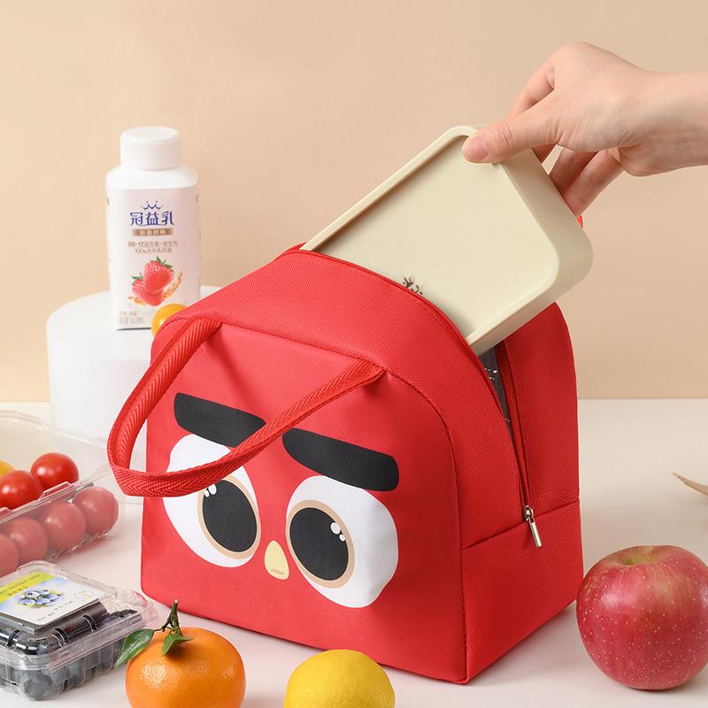 Cute pet bento bag, thickened insulation bag, fresh-keeping cartoon bento bag, hand in hand to carry lunch box bag, ice pack