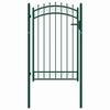 EMMEN Fence Gate with Spikes Steel 103 X 117 Cm Green