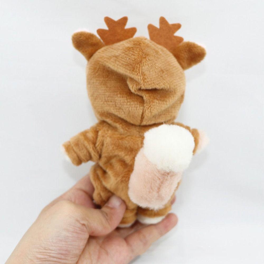 

Модный кукольный комбинезон с капюшоном, 3 цвета, плюшевое пальто, наряды, плюшевое пальто с героями мультфильмов, куклы 15-16 см