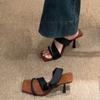 Luxus Designer Sommer Damen Sandalen Mode Eckige Zehenpartie Hoher Absatz Party Kleidschuhe Zapatos De Mujer